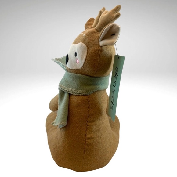NEW Deer Stuffed Animal Weighted Doorstop Holiday Fawn Lifetime Brands Elements - Picture 4 of 8